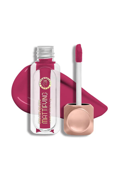 Colors Queen Mattifying Non Transfer Matte Liquid Lipstick - 3g (Raspberry)