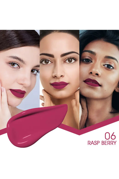 Colors Queen Mattifying Non Transfer Matte Liquid Lipstick - 3g (Raspberry)