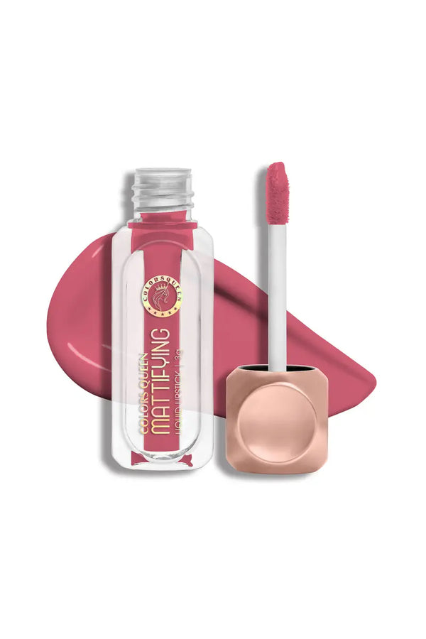 Colors Queen Mattifying Non Transfer Matte Liquid Lipstick - 3g (Po-ppy)