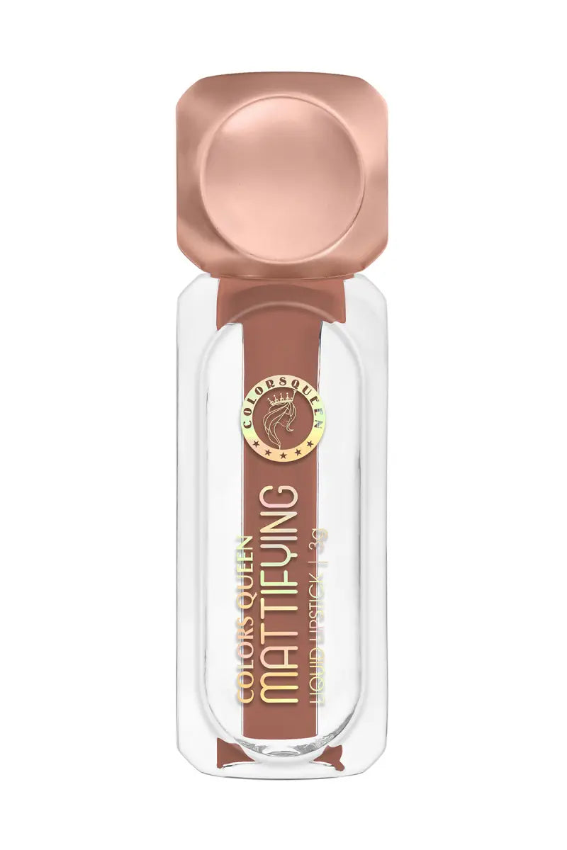 Colors Queen Mattifying Non Transfer Matte Liquid Lipstick - 3g (Nude Toast)