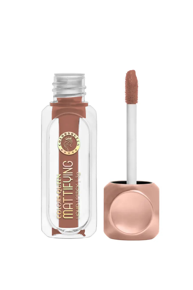 Colors Queen Mattifying Non Transfer Matte Liquid Lipstick - 3g (Nude Toast)