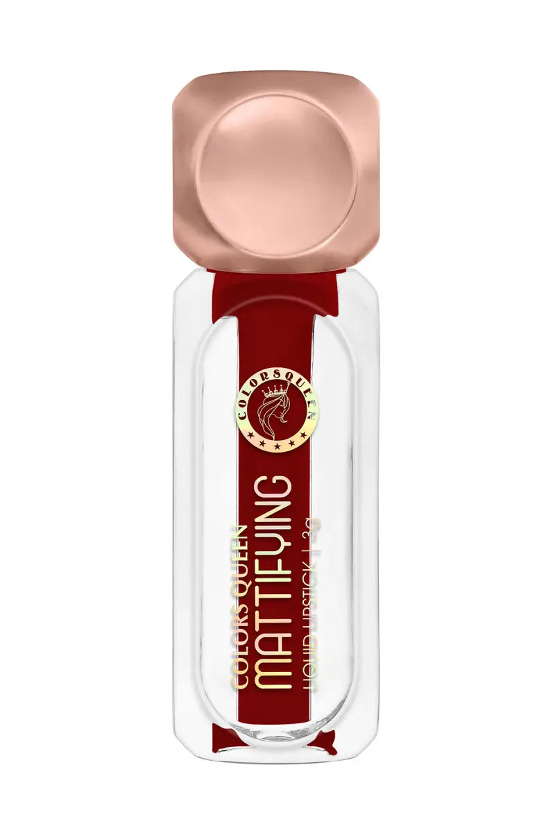 Colors Queen Mattifying Non Transfer Matte Liquid Lipstick - 3g (Maroon)