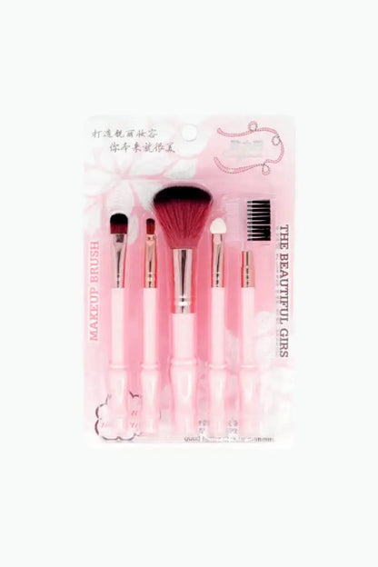 Makeup Brush Set (Pink) - Pack of 5