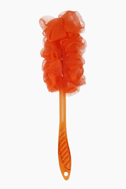Vivin Luxury Long Handle Nylon Mesh loofah - Orange (Pack of 1)