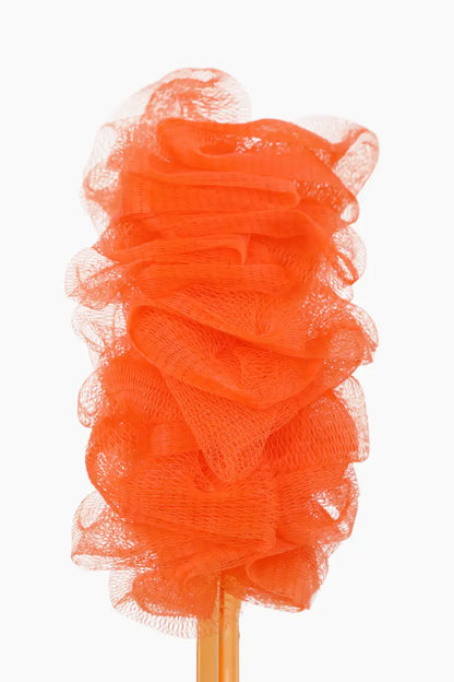 Vivin Luxury Long Handle Nylon Mesh loofah - Orange (Pack of 1)
