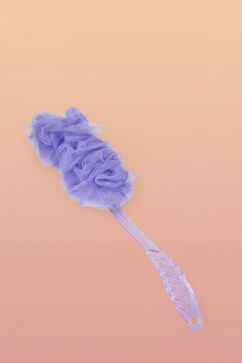 Vivin Luxury Long Handle loofah - Purple (Pack of 1) SUPER