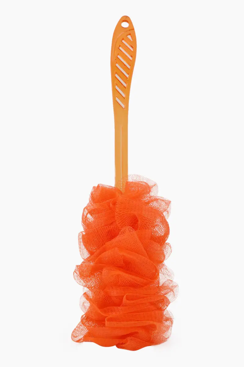 Vivin Luxury Long Handle Nylon Mesh loofah - Orange (Pack of 1)