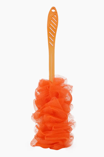 Vivin Luxury Long Handle Nylon Mesh loofah - Orange (Pack of 1)