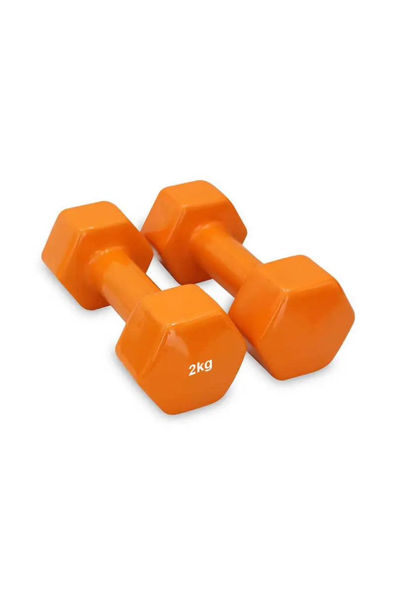 Dublin Neoprene Fixed Weight Dumbbell Pair of 2 (Orange, 2 kg Each)