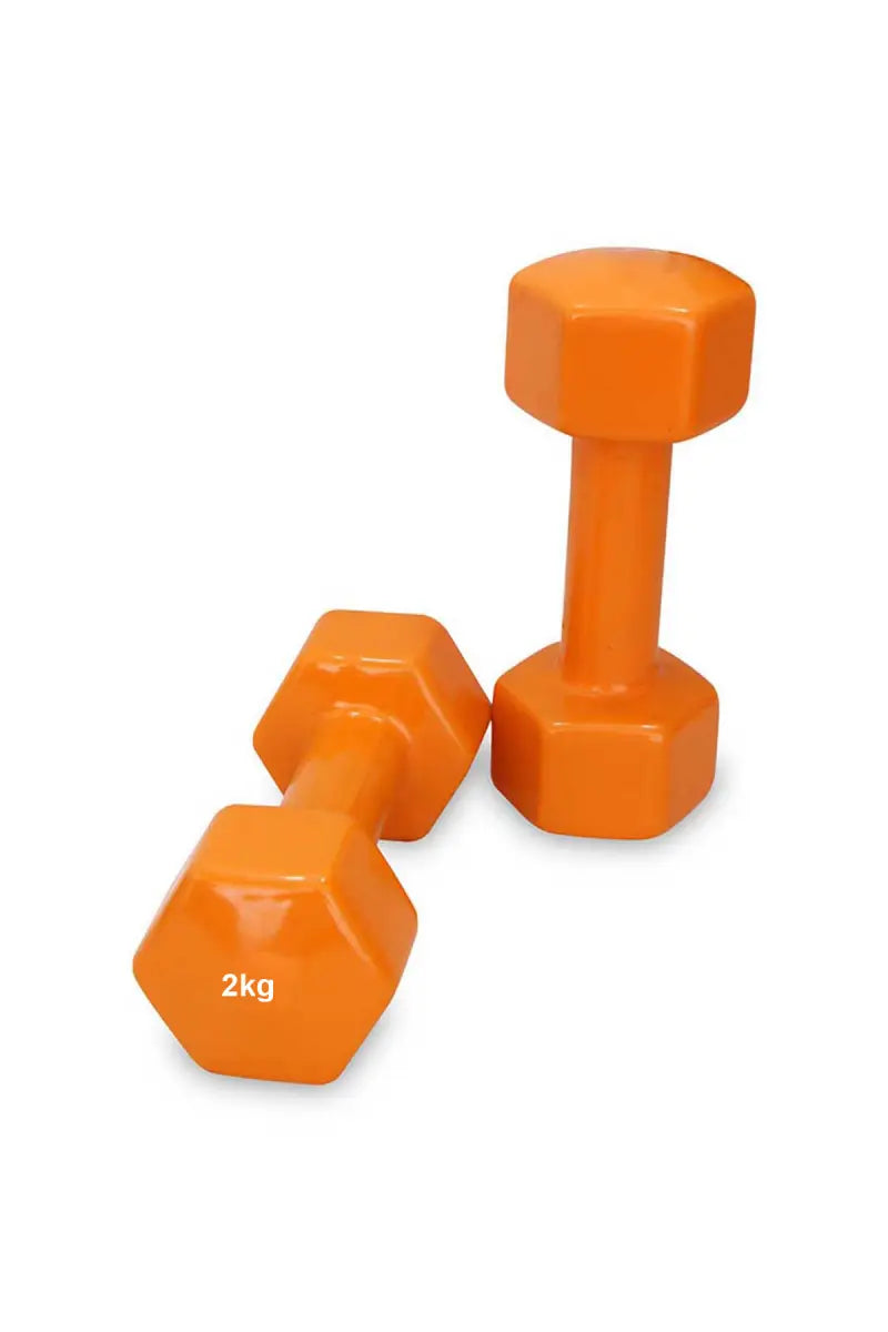 Dublin Neoprene Fixed Weight Dumbbell Pair of 2 (Orange, 2 kg Each)