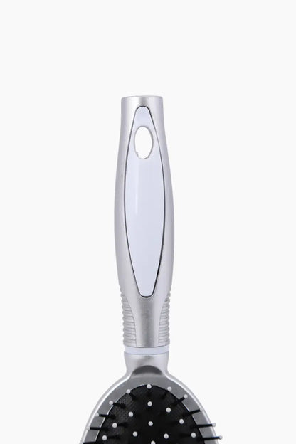 Padded Hair Comb/ Hair Brush (Silver) - Pack of 1