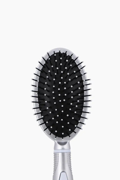 Padded Hair Comb/ Hair Brush (Silver) - Pack of 1