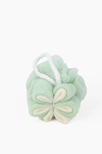 Vivin Flower Shape Bath Shower Sponge Pouf Loofahs (Green) - Pack of 1