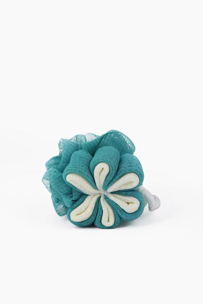 Vivin Flower Shape Bath Shower Sponge Pouf Loofahs (Blue) - Pack of 1