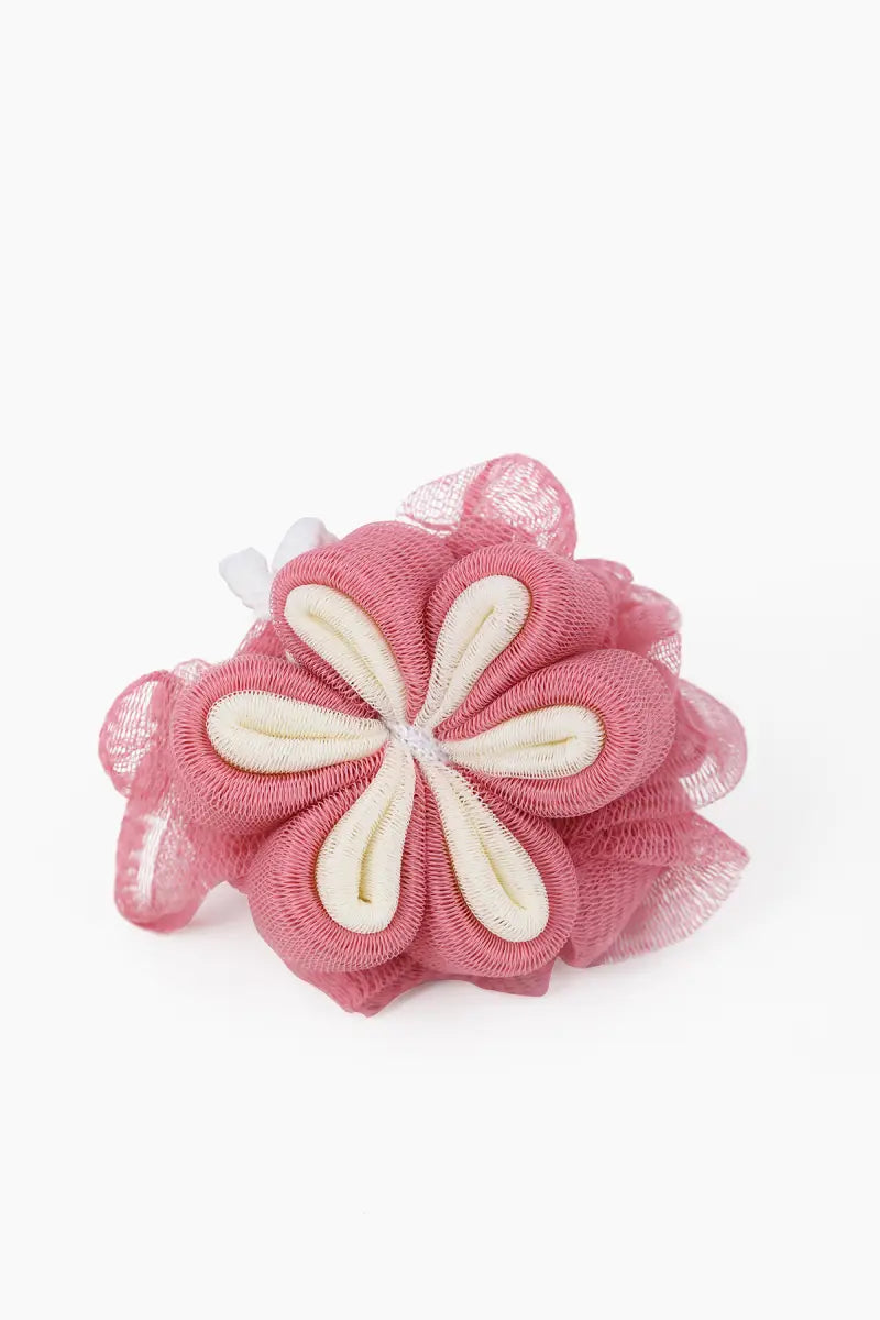 Vivin Flower Shape Bath Shower Sponge Pouf Loofahs (Pink) - Pack of 1