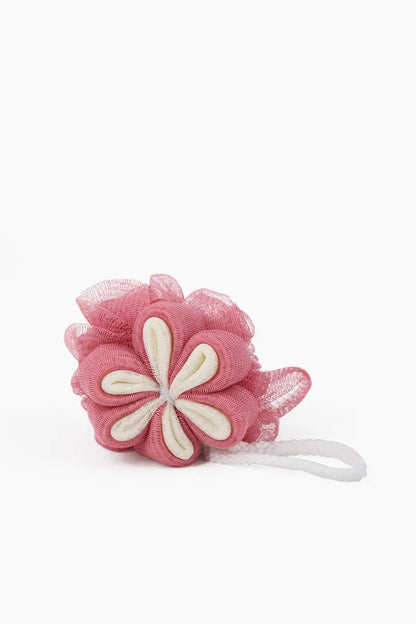 Vivin Flower Shape Bath Shower Sponge Pouf Loofahs (Pink) - Pack of 1