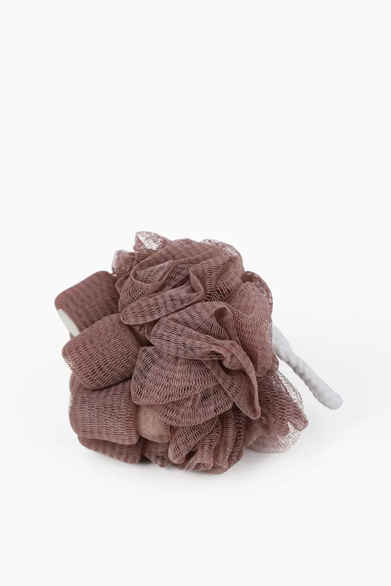 Vivin Flower Shape Bath Shower Sponge Pouf Loofahs (Brown) - Pack of 1