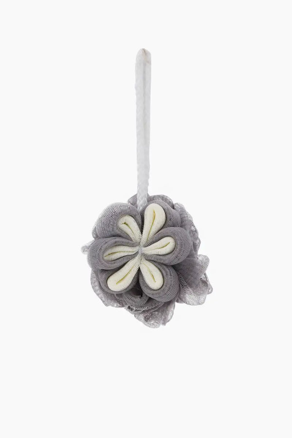 Vivin Flower Shape Bath Shower Sponge Pouf Loofahs (Grey) - Pack of 1