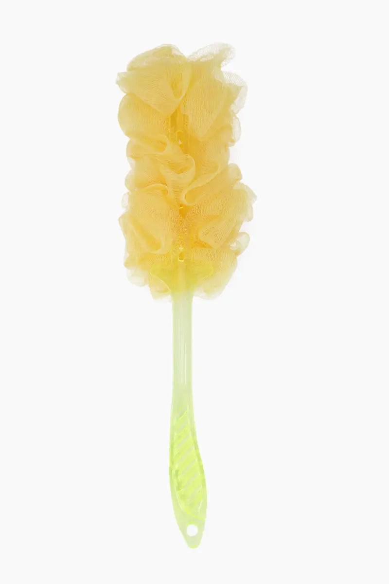 Vivin Long Handle Bath Body Brush Loofa and Shower Sponge (Yellow) - Pack Of 1