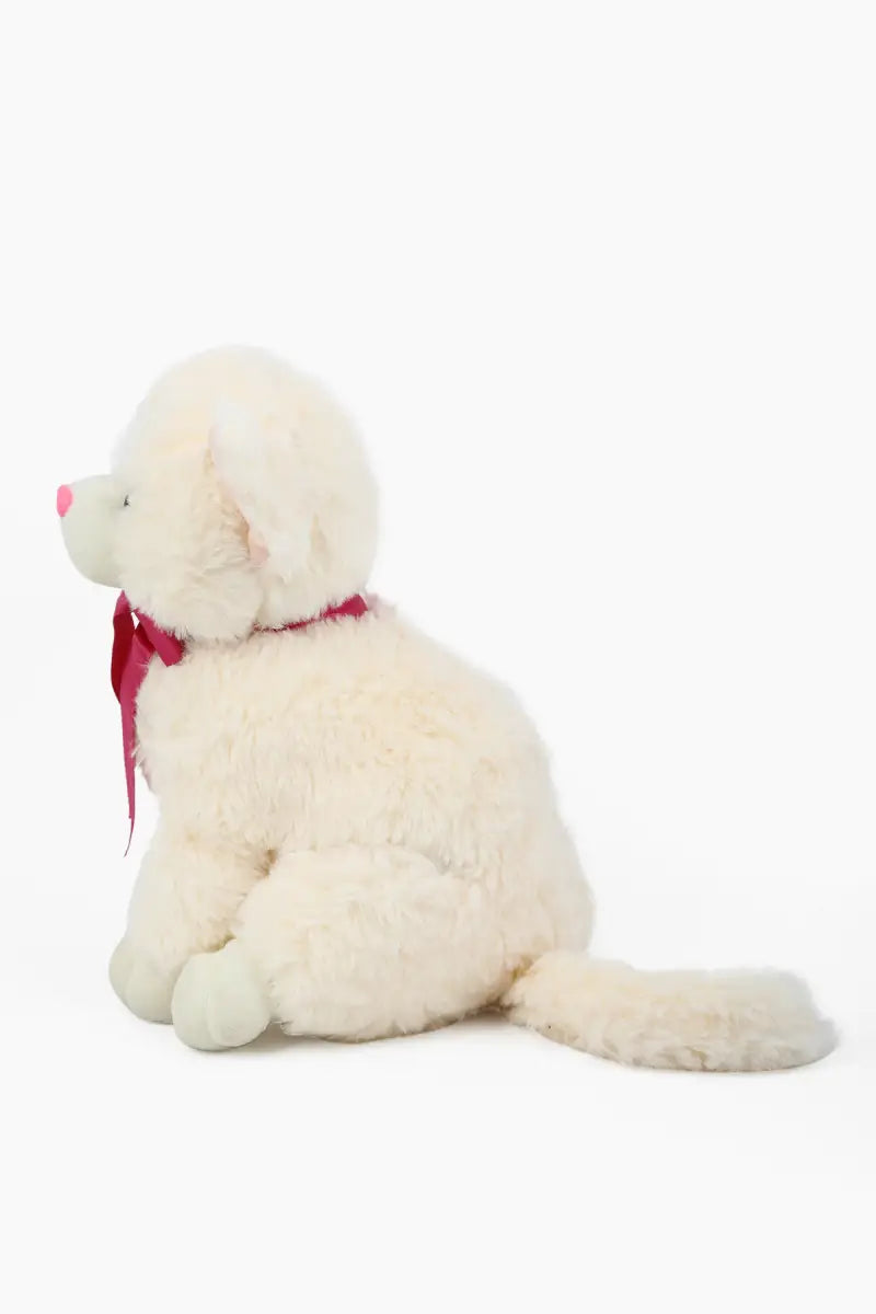 Rabbit Fur Cat Stuffed Toy - 10 Inch