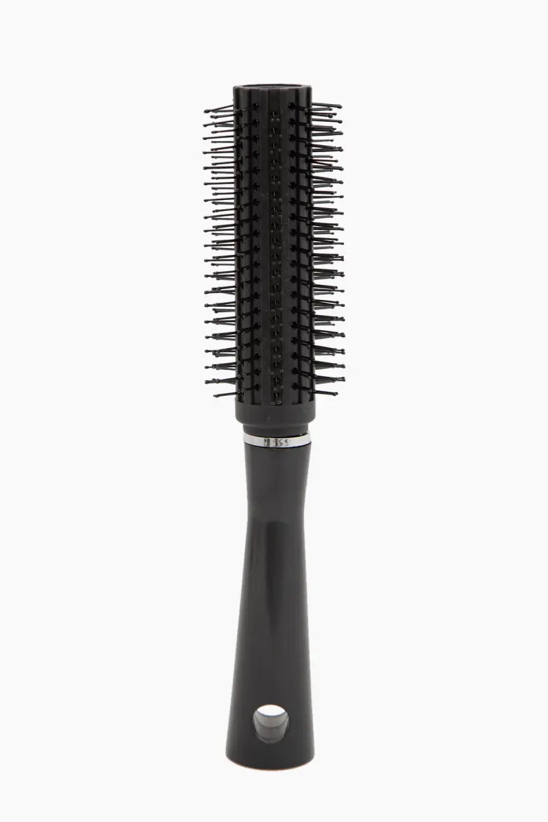Roller & Round Comb Brush (Black) - Pack of 1