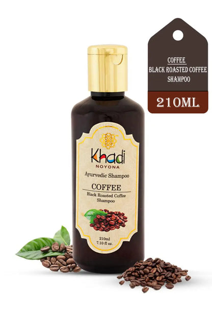 Noyona Khadi Ayurvedic Black Roasted Coffee Shampoo - 210ml