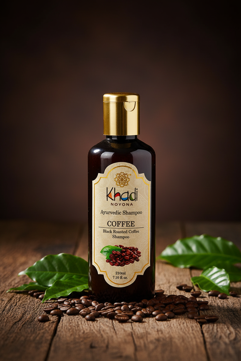 Noyona Khadi Ayurvedic Black Roasted Coffee Shampoo - 210ml