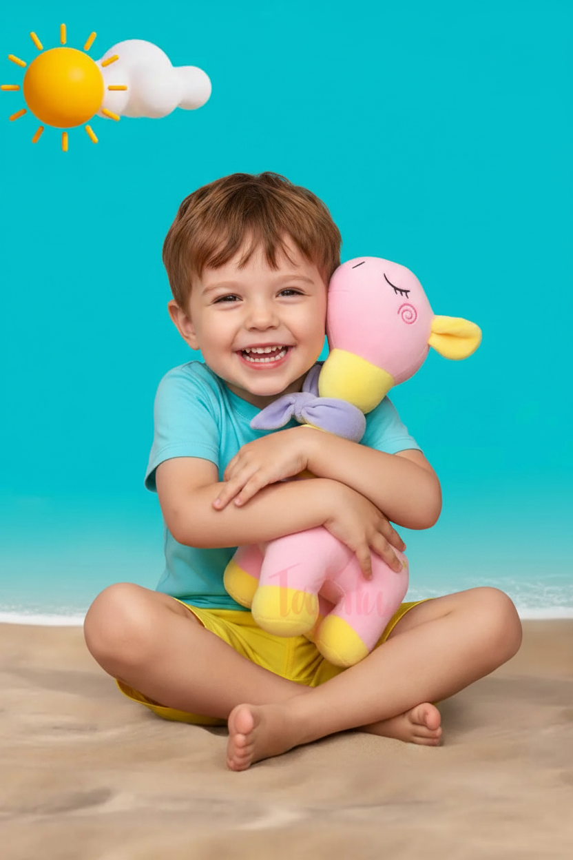 Ring Giraffe Stuffed Soft Toy - 45 Cm