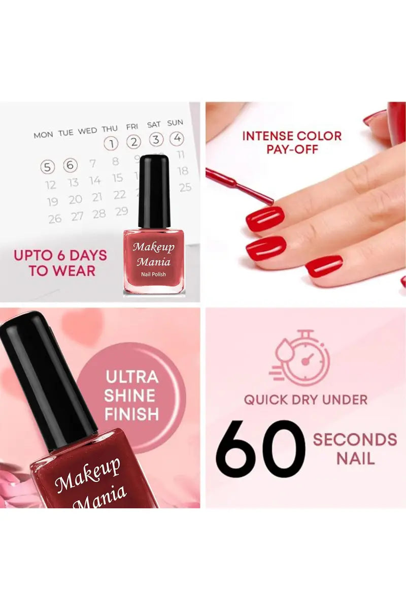 Makeup Mania Nail Polish Set- 12 Pcs X 6ml (Each)