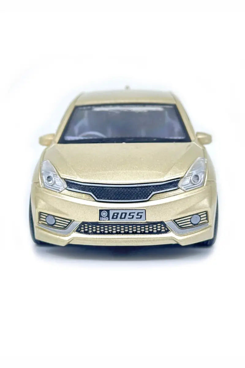 Brilleo Pull Back Action Car Toy (Gold)