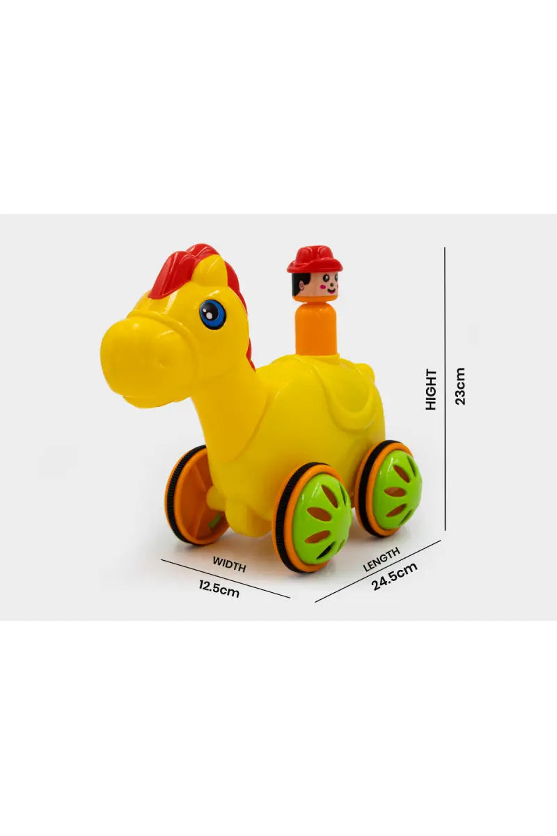 Lovely Toys Push & Go Horse Toy For Kids (Multicolor)