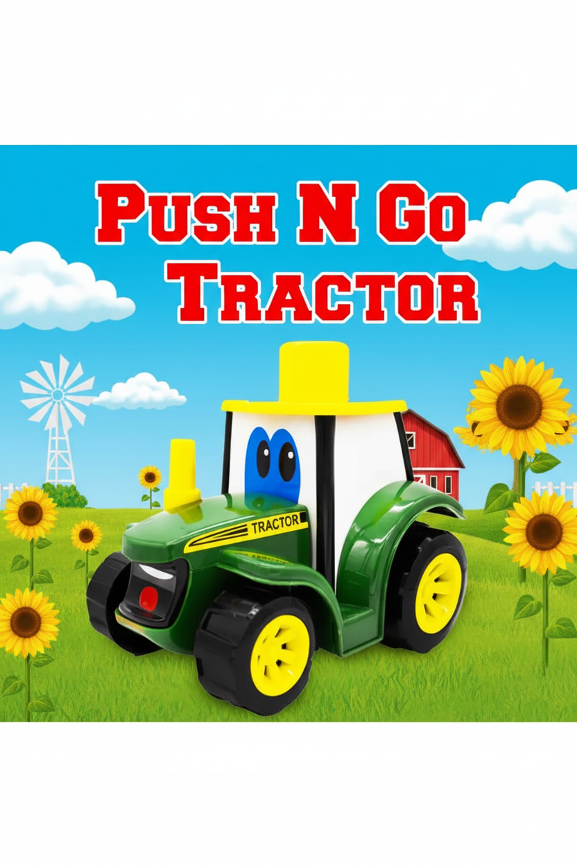 Lovely Toys Farmer Tractor Push & Go Toy- Green