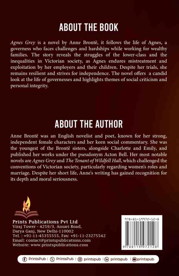 Agnes Grey: A Story of Strength and Independence Prints Publications