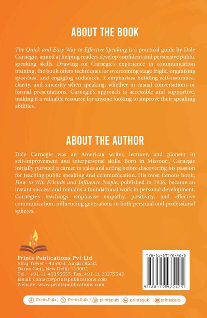 The Quick And Easy Way to Effective Speaking by prints by publications Prints Publications