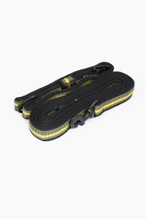 Super Chain Nylon Dog Belt & Leash Combo - Yellow & Black (Large)
