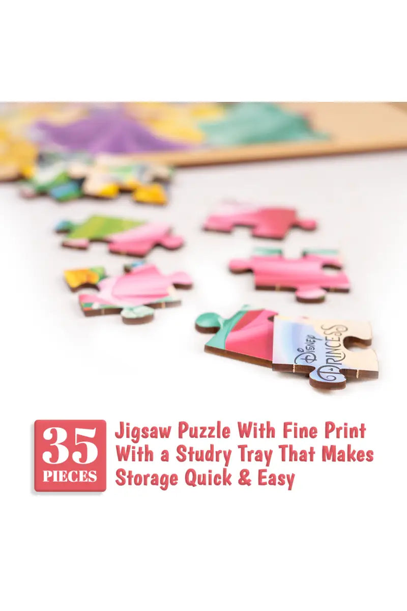 Ratna's Disney Princess Wooden Floor Puzzle for Kids - 35 Pcs