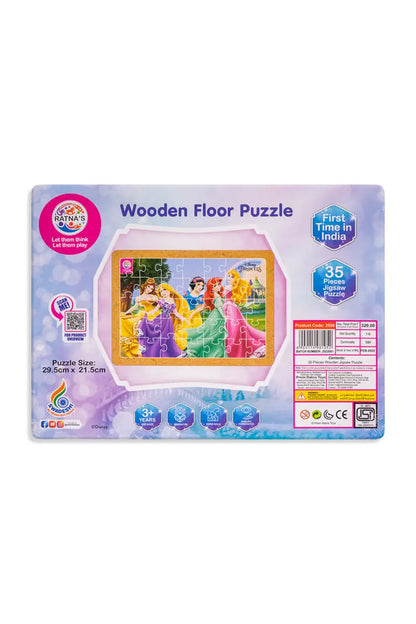 Ratna's Disney Princess Wooden Floor Puzzle for Kids - 35 Pcs