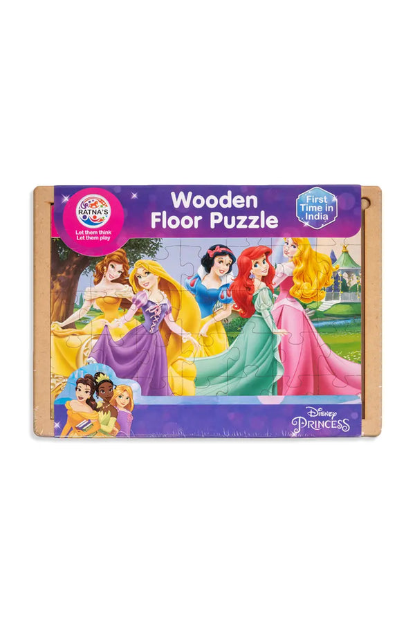 Ratna's Disney Princess Wooden Floor Puzzle for Kids - 35 Pcs