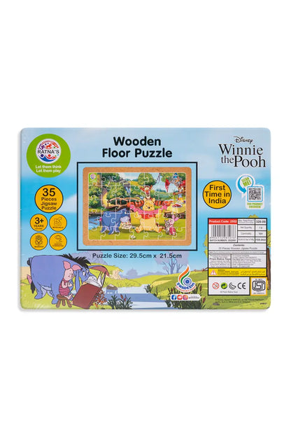Ratna's Winnie the Pooh Wooden Floor Puzzle for Kids - 35 Pcs