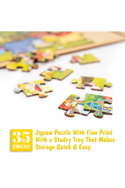 Ratna's Winnie the Pooh Wooden Floor Puzzle for Kids - 35 Pcs