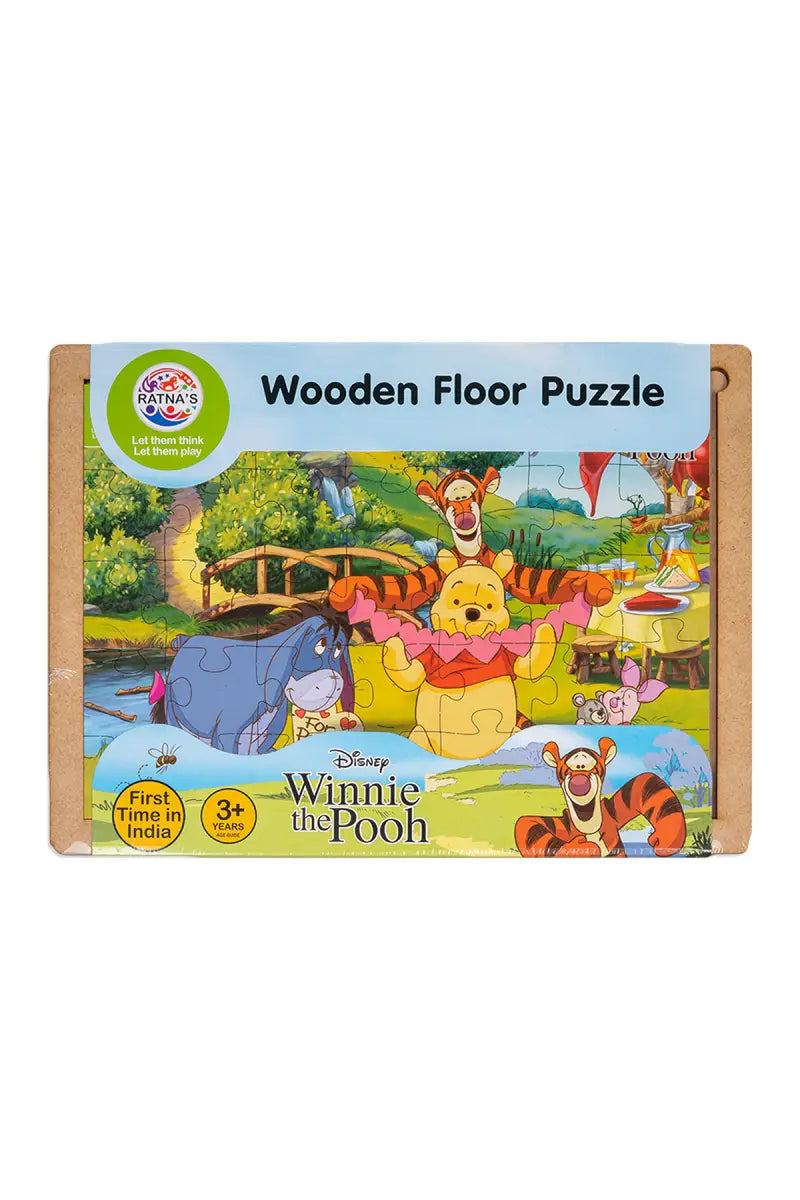 Ratna's Winnie the Pooh Wooden Floor Puzzle for Kids - 35 Pcs
