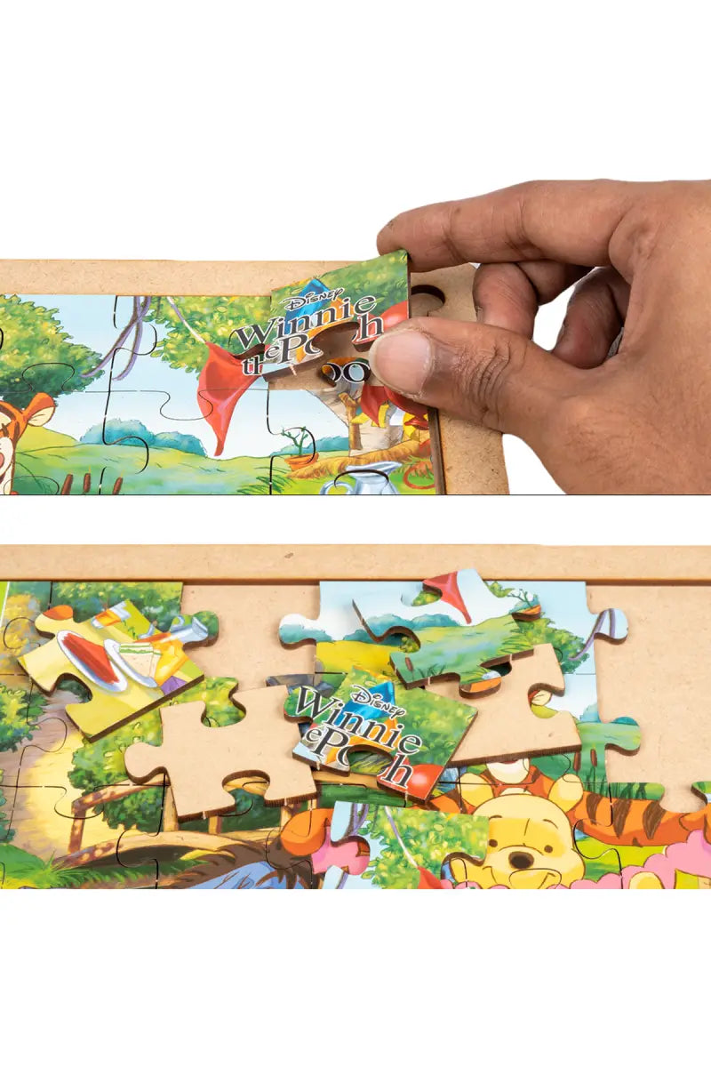 Ratna's Winnie the Pooh Wooden Floor Puzzle for Kids - 35 Pcs
