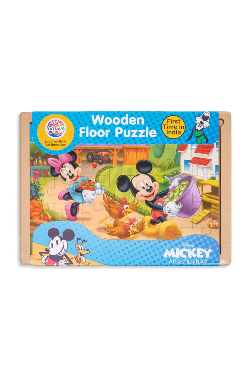 Ratna's Mickey & Friends Wooden Floor Puzzle for Kids