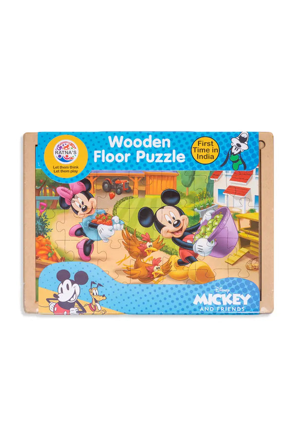 Ratna's Mickey & Friends Wooden Floor Puzzle for Kids