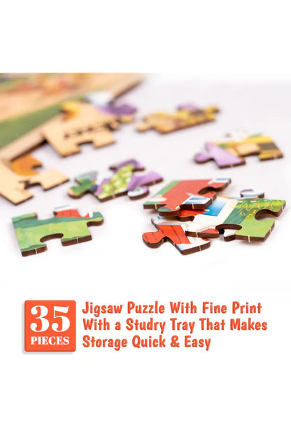 Ratna's Mickey & Friends Wooden Floor Puzzle for Kids