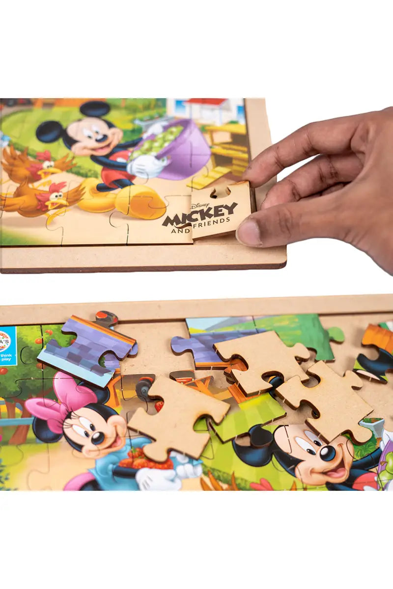 Ratna's Mickey & Friends Wooden Floor Puzzle for Kids