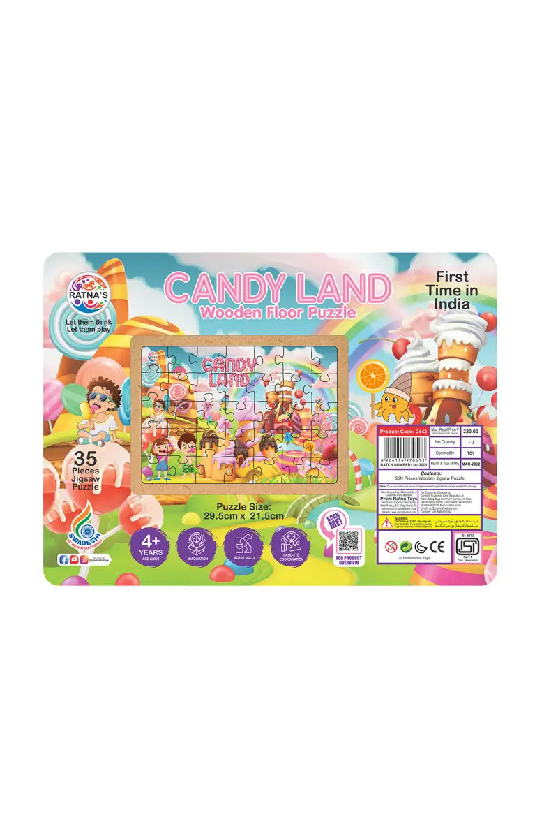 Candy Land Wooden Floor Puzzle for Kids
