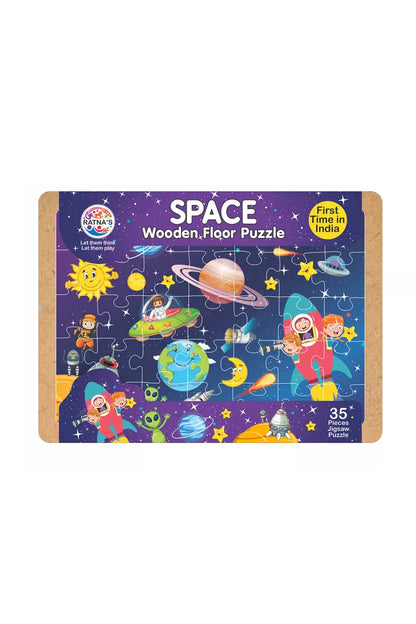 Space Wooden Floor Puzzle For Kids - 35 Pcs
