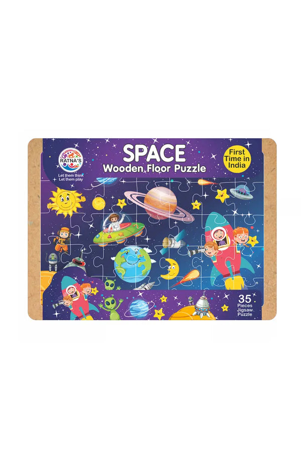 Space Wooden Floor Puzzle For Kids - 35 Pcs