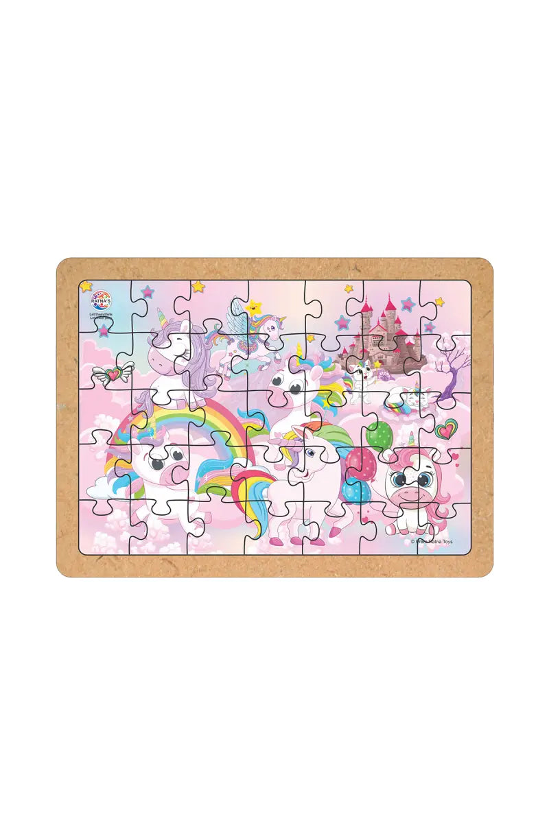 Unicorn World Wooden Floor Puzzle For Kids (35 Pieces)